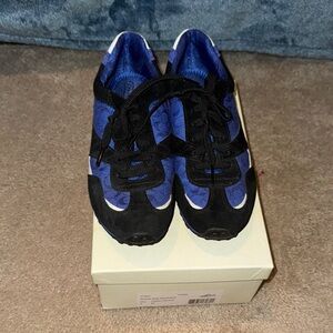 COACH Rhoda 6CM Signature Suede Sneakers. Colbalt/Black size 7